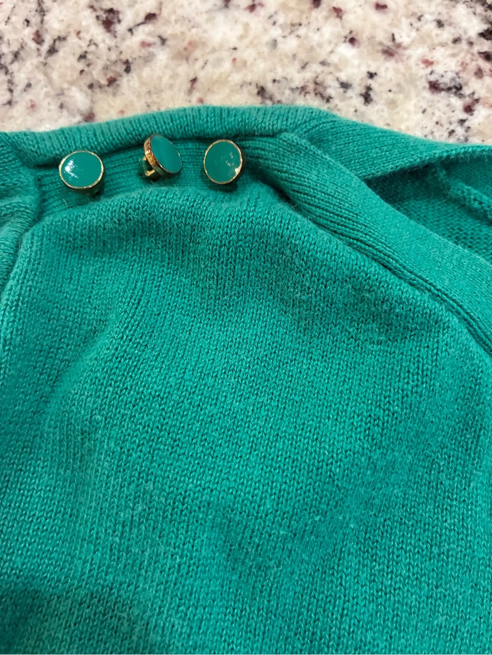 Lands' End Women's Kelly Green Short-Sleeve Sweater - Picture 5 of 7